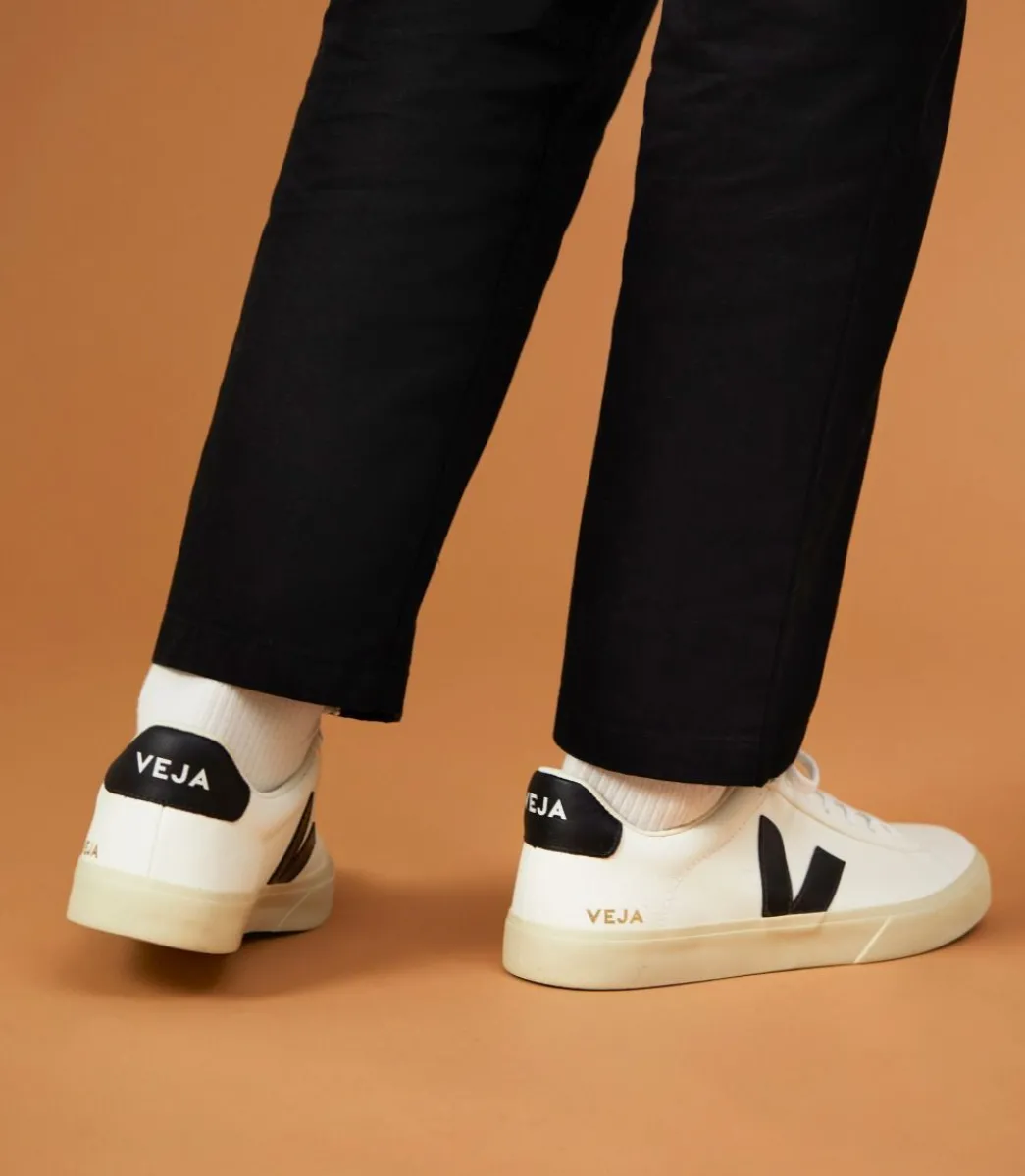 CAMPO LEATHER WHITE BLACK>VEJA Fashion