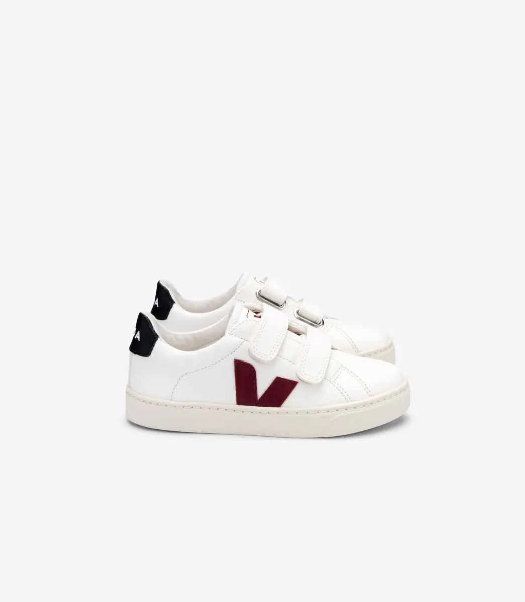 ESPLAR LEATHER WHITE MARSALA BLACK>VEJA Clearance