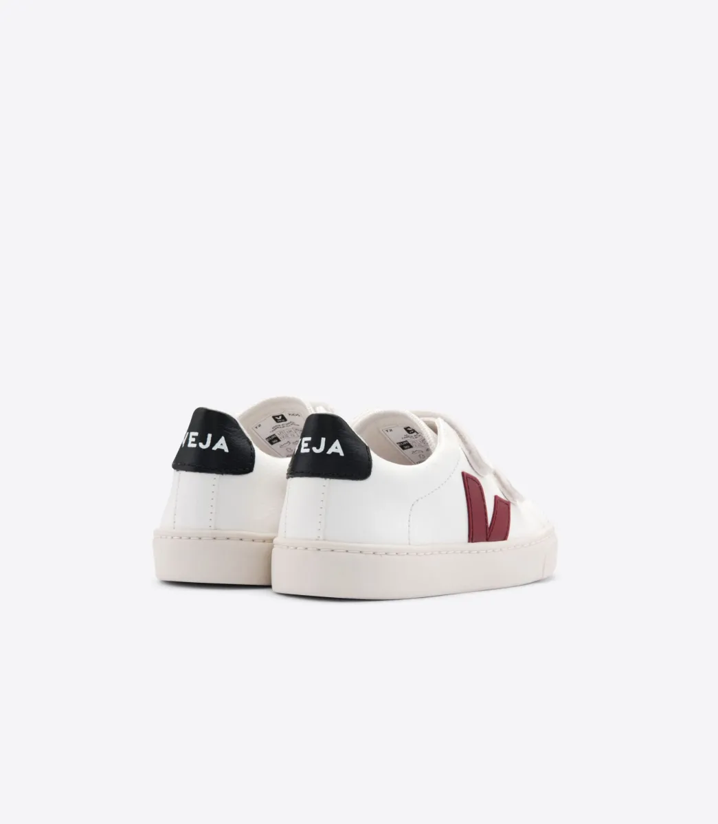 ESPLAR LEATHER WHITE MARSALA BLACK>VEJA Clearance