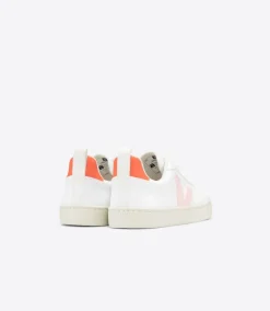 V-10 LACES CWL WHITE PETALE ORANGE FLUO><noscript><img data-lazyloaded=