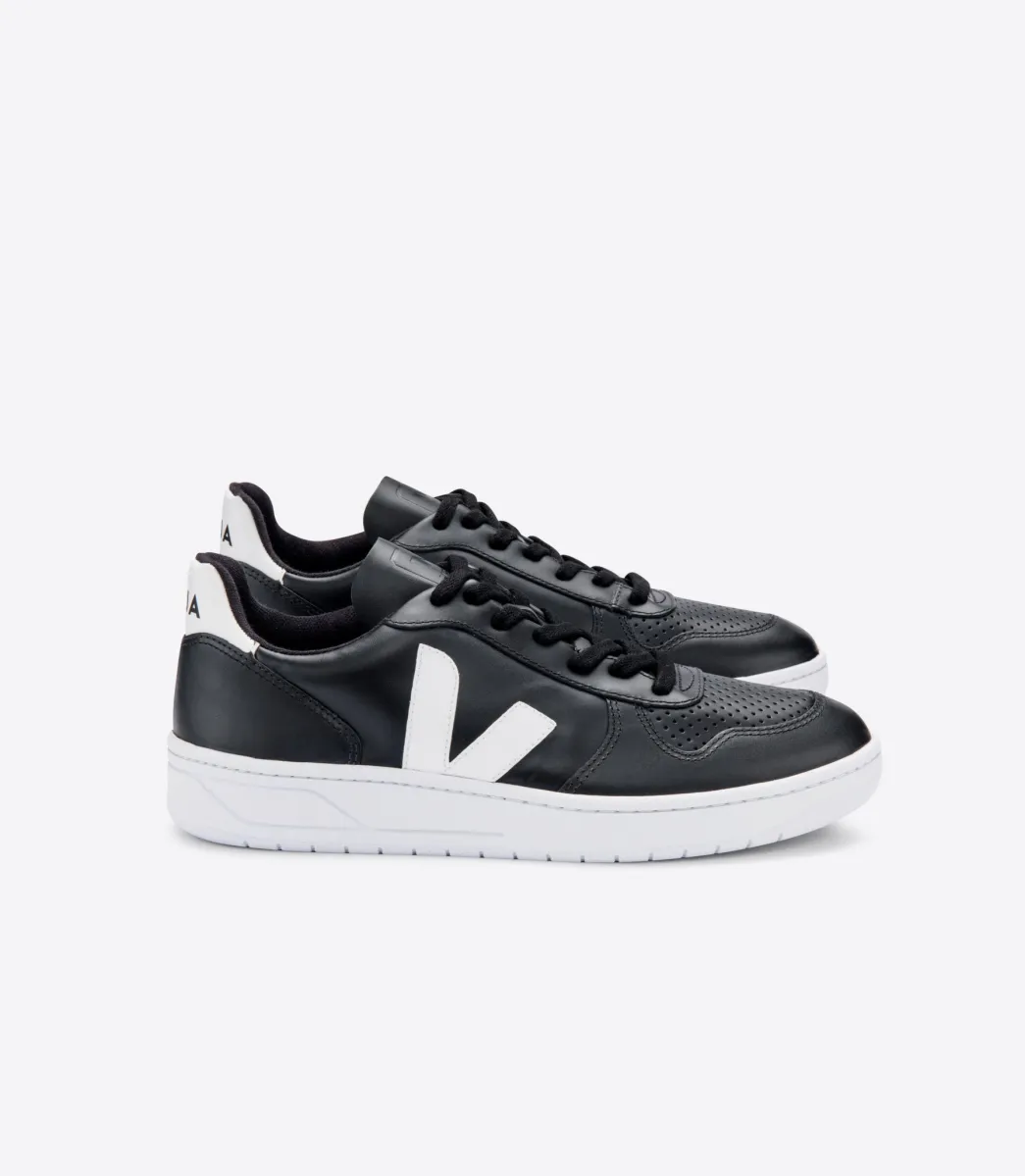 V-10 LEATHER BLACK WHITE WHITE SOLE>VEJA Store