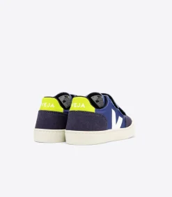 V-12 LEATHER COBALT WHITE JAUNE FLUO><noscript><img data-lazyloaded=