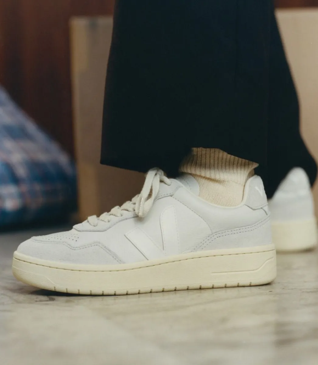 V-90 LEATHER GRAVEL WHITE>VEJA Flash Sale