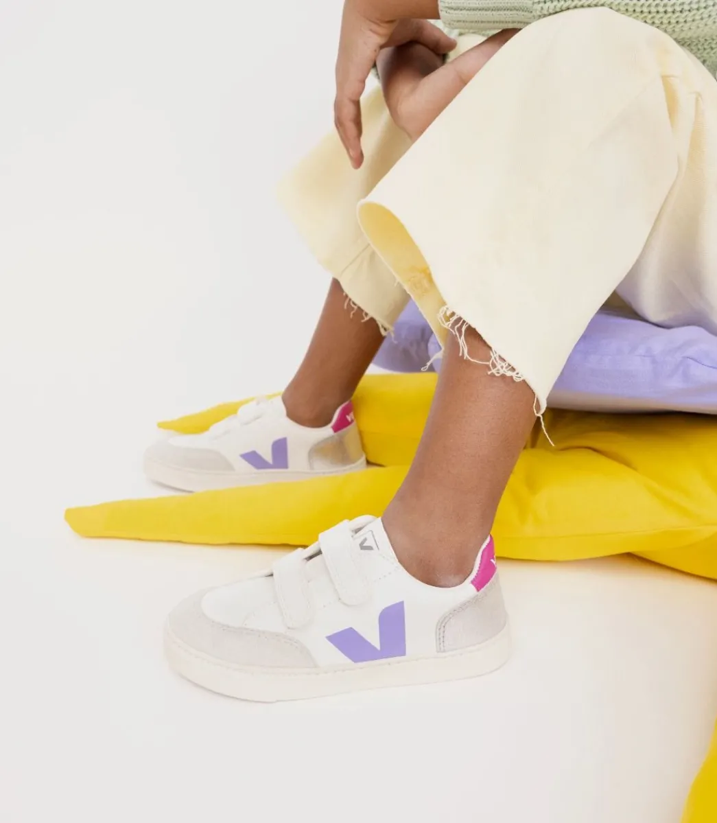 V-12 LEATHER MULTICO SILVER>VEJA Flash Sale