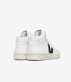 V-15 LEATHER WHITE BLACK><noscript><img data-lazyloaded=
