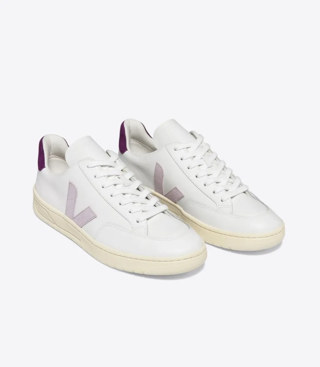 V-12 LEATHER WHITE PARME MAGENTA>VEJA New