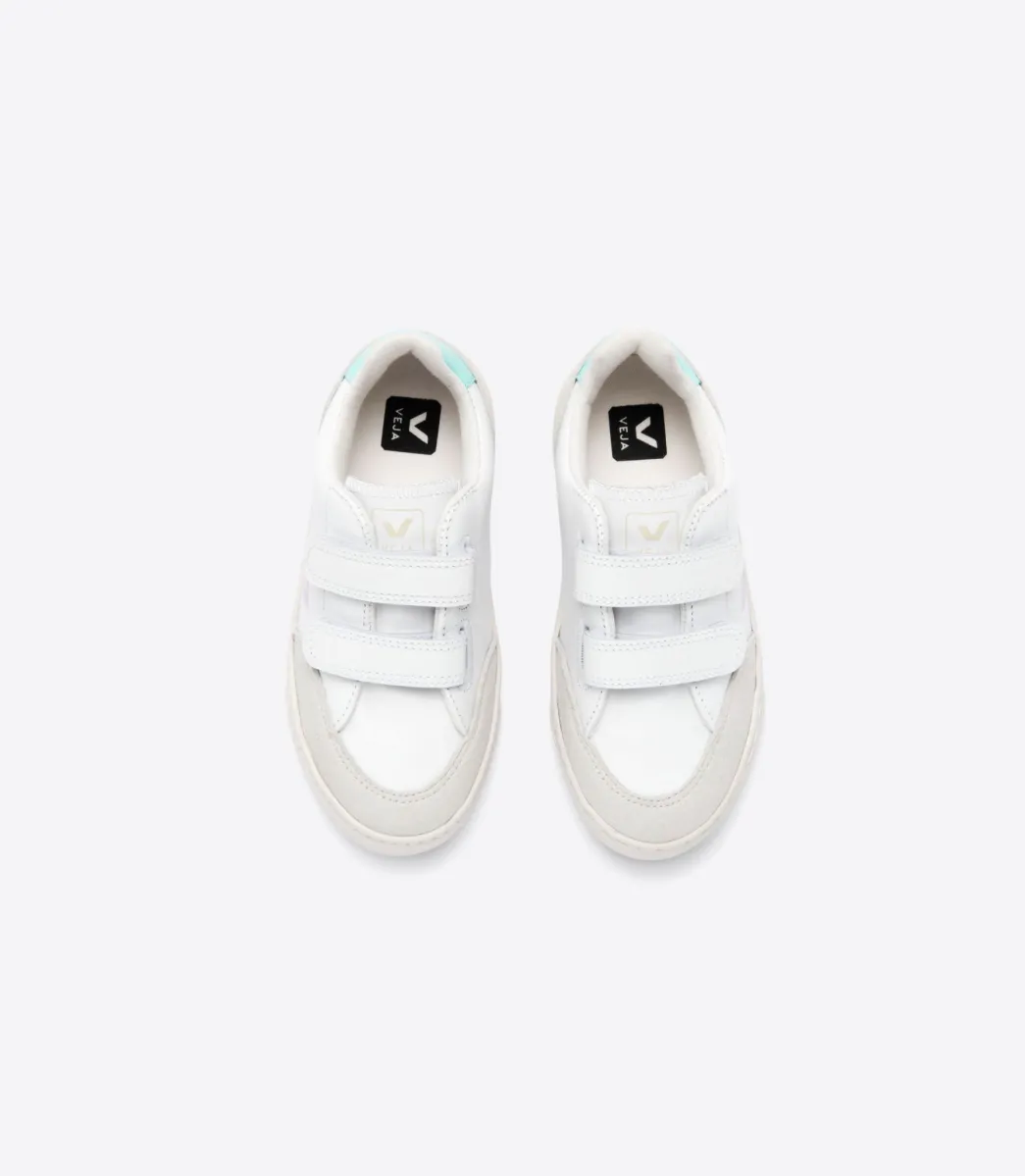 V-12 LEATHER WHITE PARME TURQUOISE>VEJA Hot