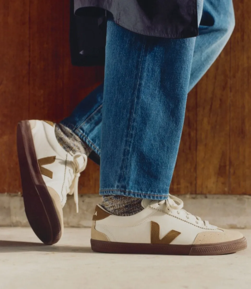 VOLLEY LEATHER WHITE TENT BARK>VEJA New