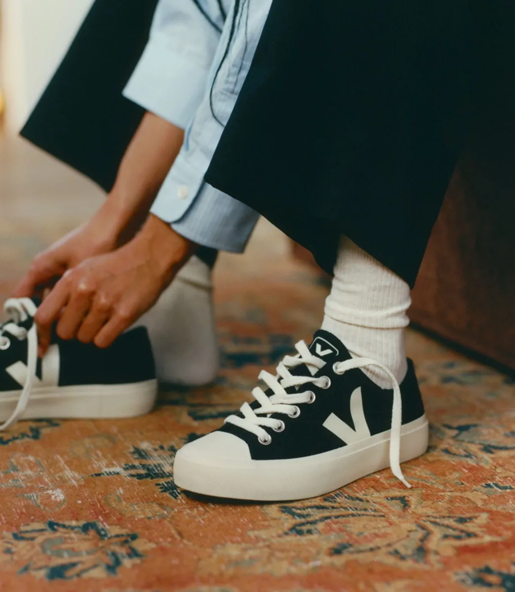 WATA II LOW CANVAS BLACK PIERRE>VEJA Cheap